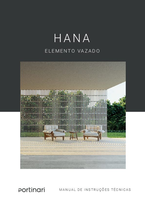 Capa do Manual de Instalação — Elemento Vazado Hana
